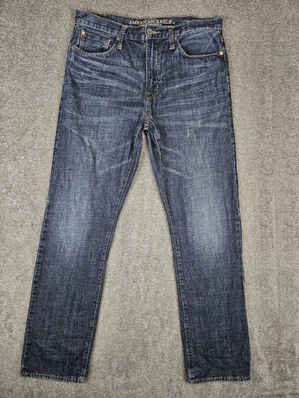 American Eagle Relaxed Straight Dark Blue Denim Jeans Mens 34x34 (35x34)